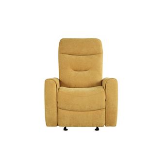 Swivel Rocker Recliner, 2-Position Manual with Microsuede Velvet Fabric