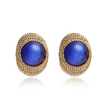 Jewels by Sunaina Madeline Stud Earrings with Cabochon Stone