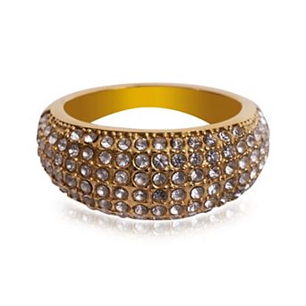 Jewels by Sunaina Ariella Dome Ring with Cubic Zirconia Details