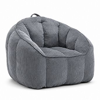 Storycute Corduroy Bean Bag Chair Sofa with Armrests and Foam Filling