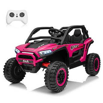 24V XL 2 Seater 4WD Ride-On Toys UTV for Kids with Remote/Bluetooth, 4×100W Electric Off-Road UTV