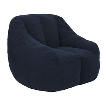 Storycute Teddy Fabric Bean Bag Chair with Ergonomic Backrest and Foam Filling