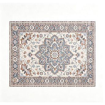 Nordic Style Polyester Area Rug Anti Stain Easy Care Sound Absorbing Large Bedroom