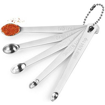 Stainless Steel Mini Measuring Spoons Set Of 5
