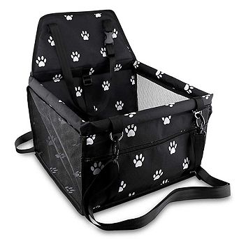 Pet Car Booster Seat for Small Dog Cat Portable Breathable Carrier with Safety Belt Leash PVC Tube