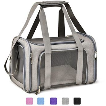 Pet Carrier Airline Approved Soft Sided Collapsible Travel Bag for Small Medium Cats Dogs Puppies Up