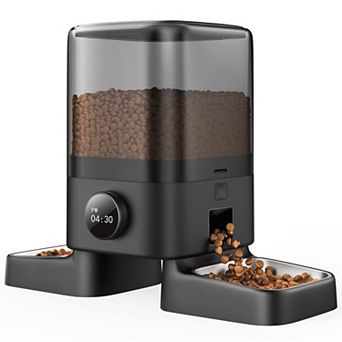 Automatic Cat Feeder 2 Cats 5L Timed Food Dispenser Dual Bowls 15-Day Capacity