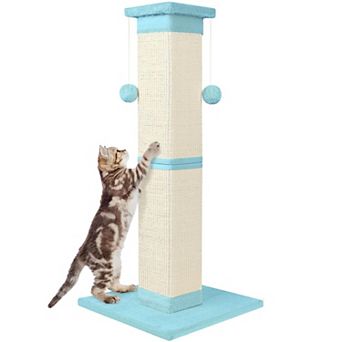 33 Inch Cat Scratching Post Tall Sisal Scratcher Indoor Cats Furniture Protector