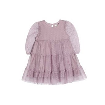 Sweetest Fairy Long Sleeve Swiss Dot Tulle Dress
