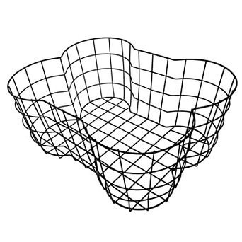Metal Dog Basket Storage Organizer Bin Sturdy Iron Mesh Pet Toy Container 17x13x7 Inch