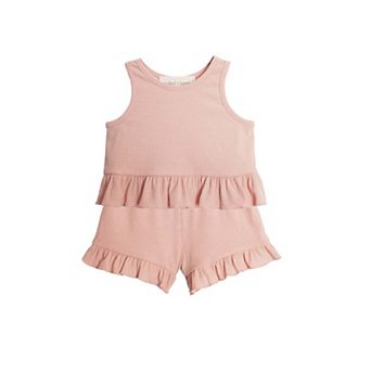 Pink Petals Two Piece Short Set