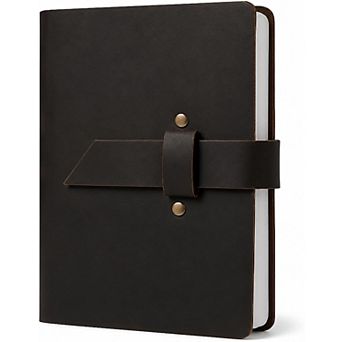 Leather Journal Writing NotebookA6 Refillable Ring Binder,Handmade Vintage Travel Organizer&Planner