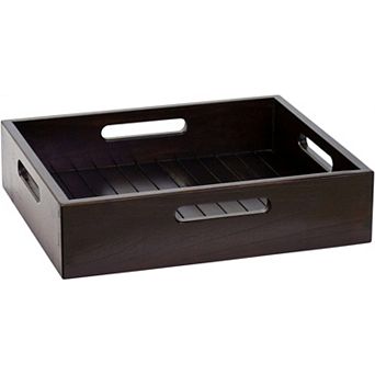 Moa Mocha-Shield Teak Bench Large Storage Tray