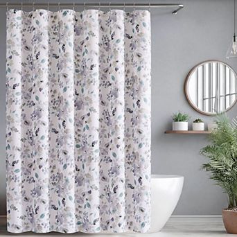 Kate Aurora Shabby Chic Watercolor Floral Garden Fabric Shower Curtain