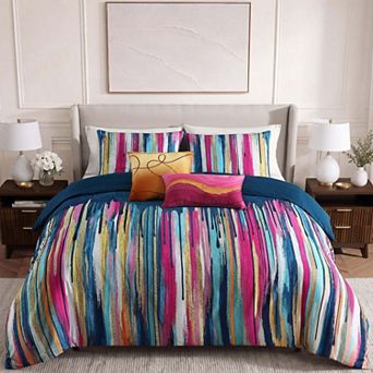 Bebejan Modern Palette 100 % Cotton Sateen 5 pc Comforter Set