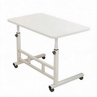 Standing Desk With Wheel,Stand up Desk Adjustable Height,Rolling Computer Desk,Portable Laptop Table