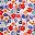 Red Blue Floral