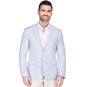 Gino Vitale Men's Slim Fit Linen-Blend Blazer