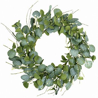 20 Inch Eucalyptus Wreath With Berries Farmhouse Year Round Decor
