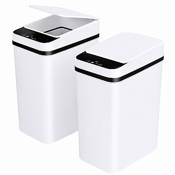2 Pack Touchless Motion Sensor Trash Can Slim Smart Electric Garbage Bin
