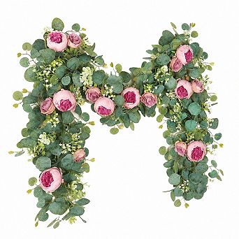 2 Pack 13ft Artificial Peony Rose Vine Garland Wedding Party Home Decoration