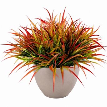 12 Pack UV Resistant Artificial Grass Stems Bushes Outdoor Indoor Decor