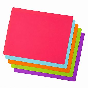 5 Pack Silicone Placemats Waterproof Reusable Easy Clean Heat Resistant