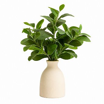 16 Inch Artificial Eucalyptus Potted Plant With Vase For Home Office Wedding Decor