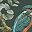 Green Bird Print