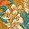 Teal Scroll Leaf