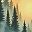 Misty Teal Pines