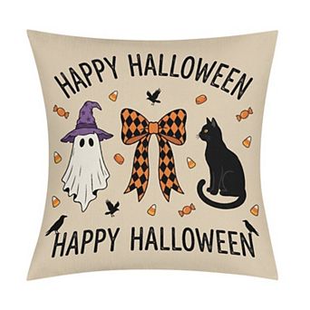 Waterproof Outdoor Halloween Pillow Cover, Spooky Patio Home Cushion Case
