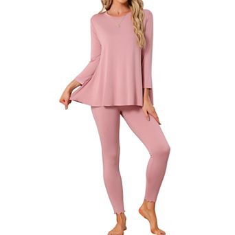 Women's Pajama Sets Long Sleeve Modal Sleepwear Soft 2 pc Matching Pj Set Top Pants Sleepwear