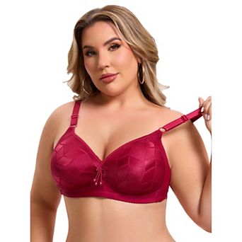 Women's Deep V Wireless Bralette Comfort Seamless Soft Cup Adjustable Straps Bras