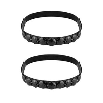 1 Pair Rhinestone Elastic Shoe Straps Heels Detachable Ankle Straps Replacement for High Heels