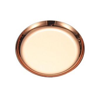 1 pc Round Serving Trays, Stainless Steel Decorative Dish