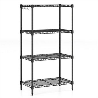 4 tier Heavy Duty Metal Storage Shelving Unit with V Shaped Wire Rack