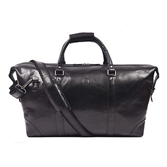 Vista Leather Travel Duffle Bag with Shoulder Strap