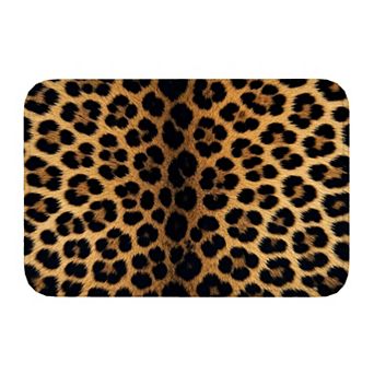 Classic Leopard Print Floor Mat, Soft Non-Slip Decorative Entry Rug