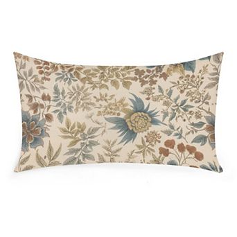 Stain-Resistant Lumbar Pillow Cover, Waterproof White Cotton Linen Couch Decor