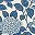 Blue Cream Floral