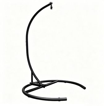 Heavy-Duty Metal Egg Chair Stand, Wide Anti-Tip Hanging Swing Base Indoor Outdoor