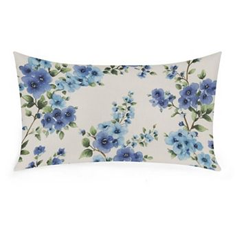 Washable Lumbar Pillow Cover, Vintage Botanical Decor for Sofa & Bed
