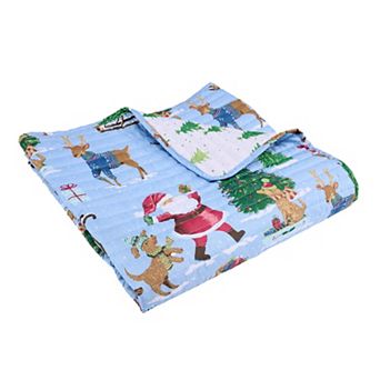 Levtex Home Santa's Gift Quilted Throw Blanket