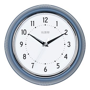 La Crosse Technology 9.5-inch Retro Diner Silent Sweep Quartz Analog Wall Clock