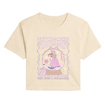 Juniors' Barbie Nutcracker Dreams Cropped Tee