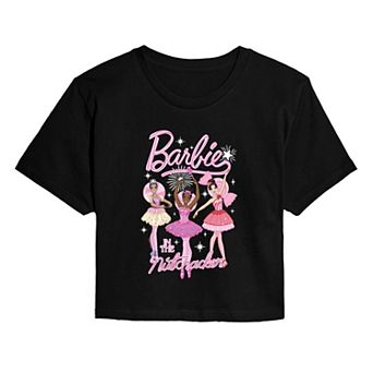 Juniors' Barbie in the Nutcracker Ballet Cropped Tee