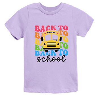 Back To School Bus - Youth Short Sleeve Graphic T-Shirt