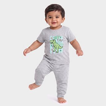 Out The Door Dinosaur - Infant Jogger Pant Crew Set