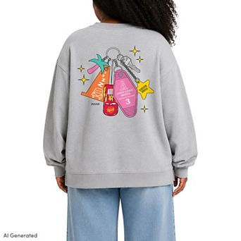 Plus Size Disney / Pixar's Cars Cozy Cone Motel Oversized Fleece Crew Sweatshirt